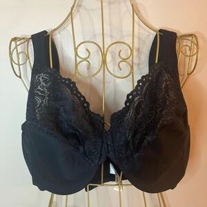 Glamorise 42D Low Cut WonderWire® Lace Underwire Bra NWOT